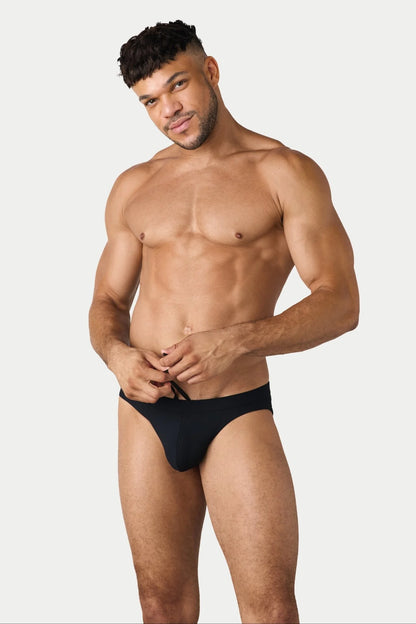 AWRY CONTOUR SWIM BRIEF - BLACK