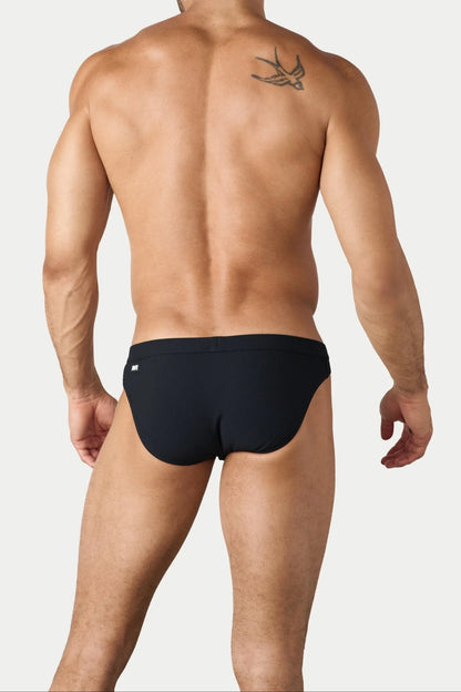 AWRY CONTOUR SWIM BRIEF - BLACK