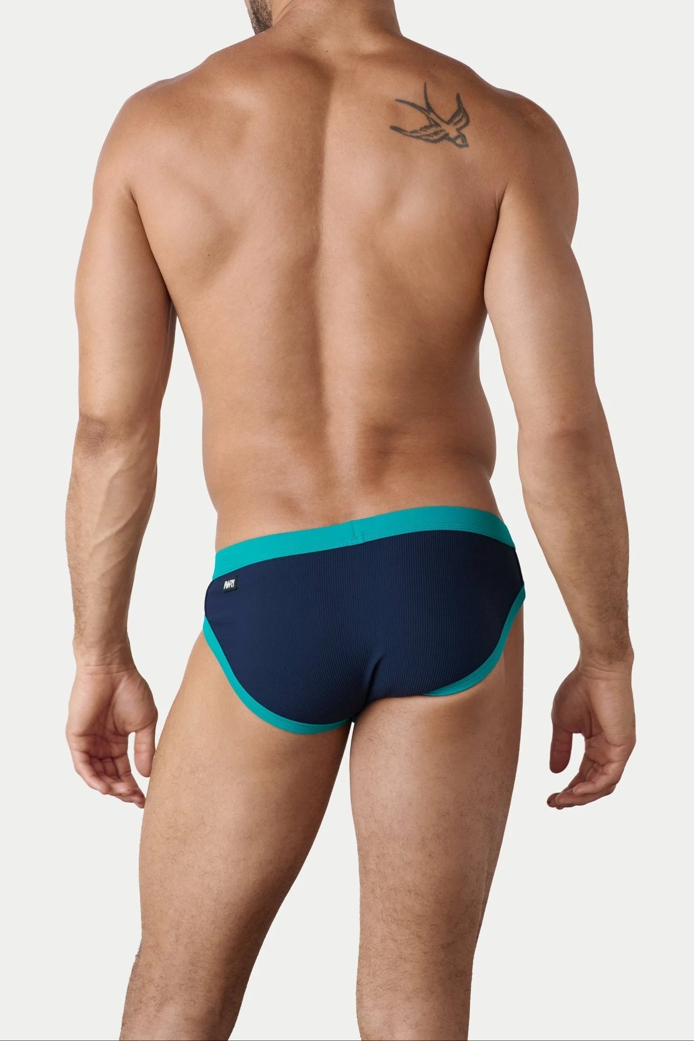 AWRY OASIS CONTRAST SWIM BRIEF - NAVY & TEAL
