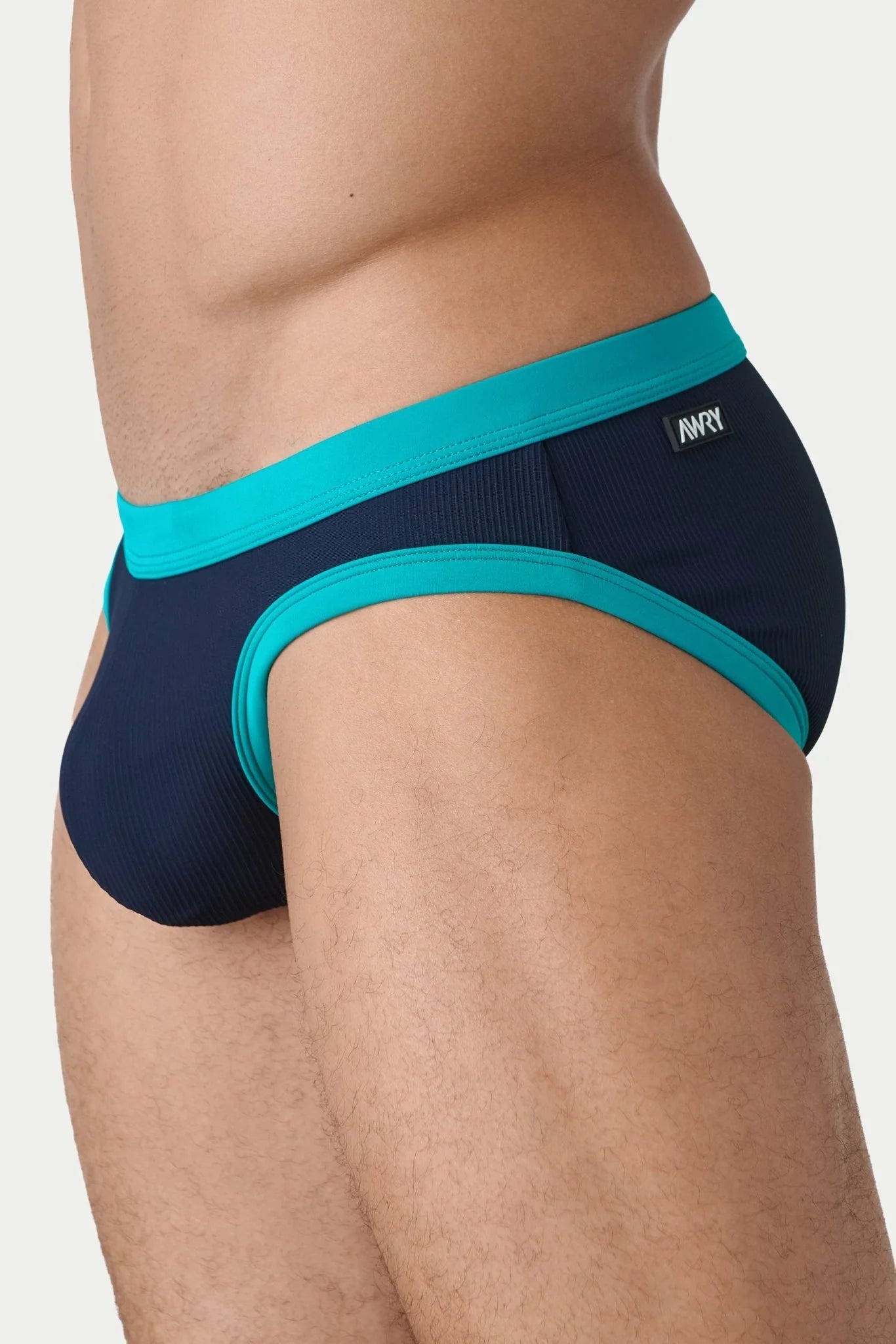 AWRY OASIS CONTRAST SWIM BRIEF - NAVY & TEAL