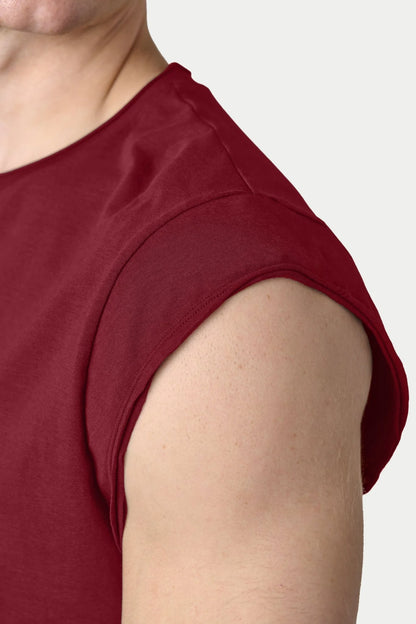 AWRY RAW CROP TEE - MAROON