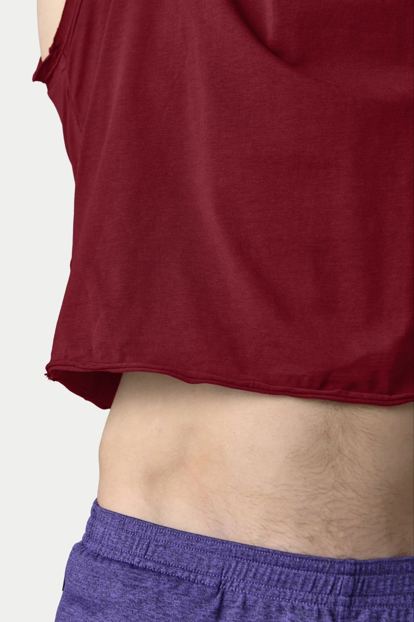 AWRY RAW CROP TEE - MAROON