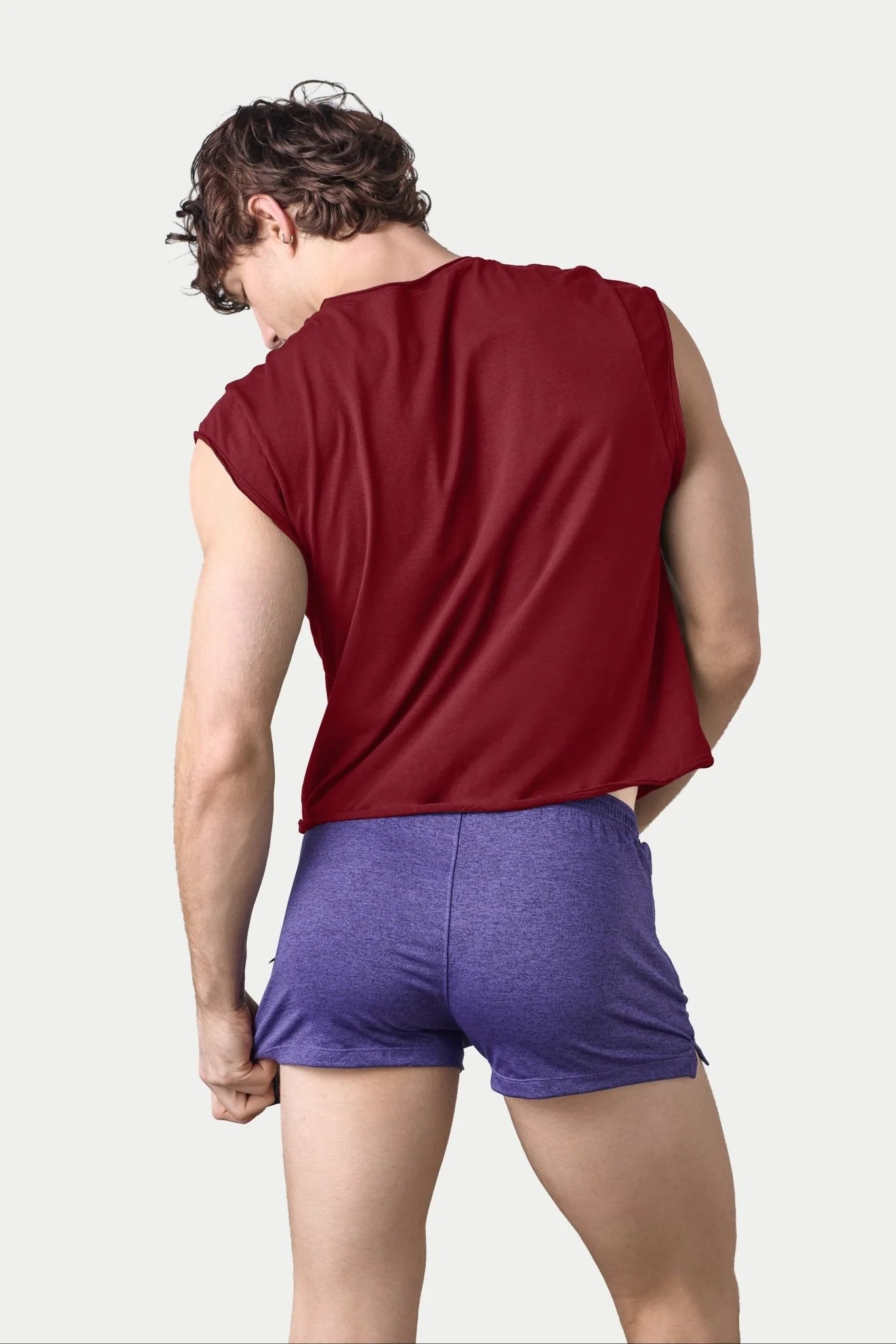 AWRY RAW CROP TEE - MAROON