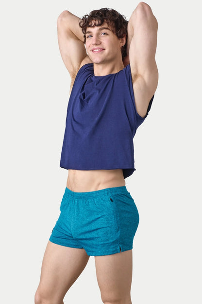 AWRY RAW CROP TEE - NAVY