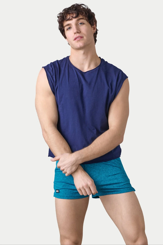 AWRY RAW CROP TEE - NAVY