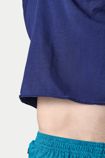 AWRY RAW CROP TEE - NAVY