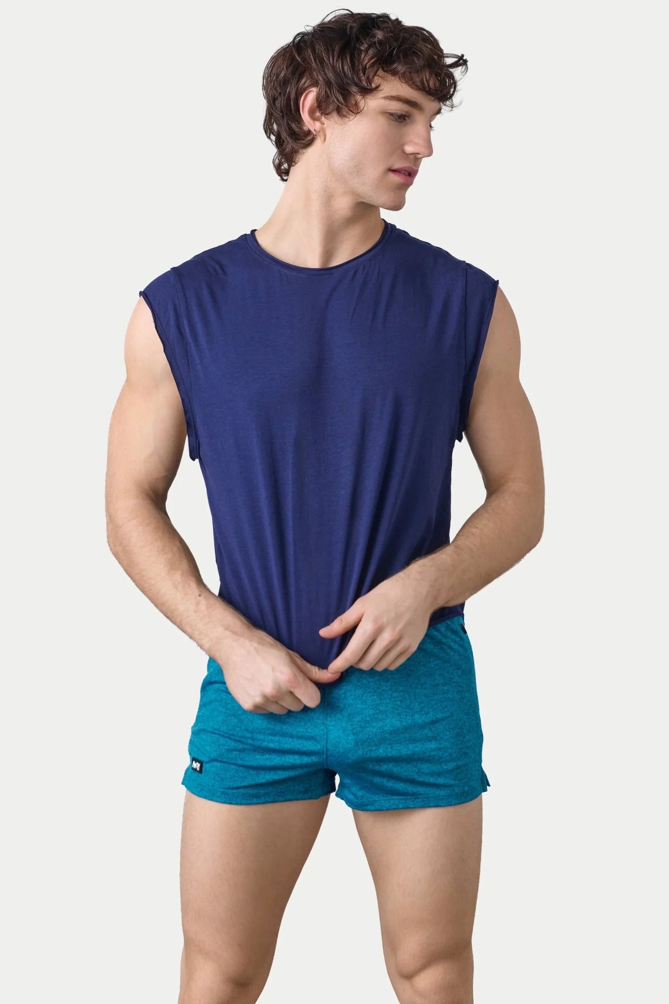 AWRY RAW CROP TEE - NAVY