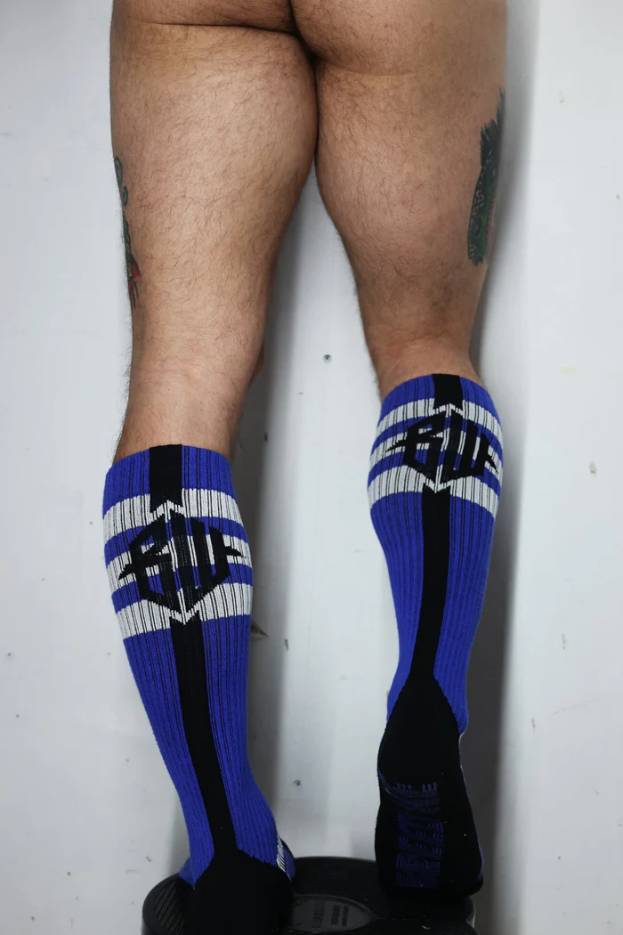 BREEDWELL RETRO REMIX SOCKS - BLUE