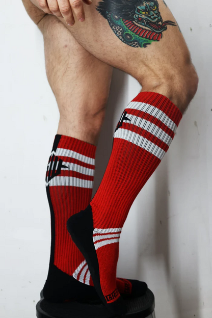 BREEDWELL RETRO REMIX SOCKS - RED