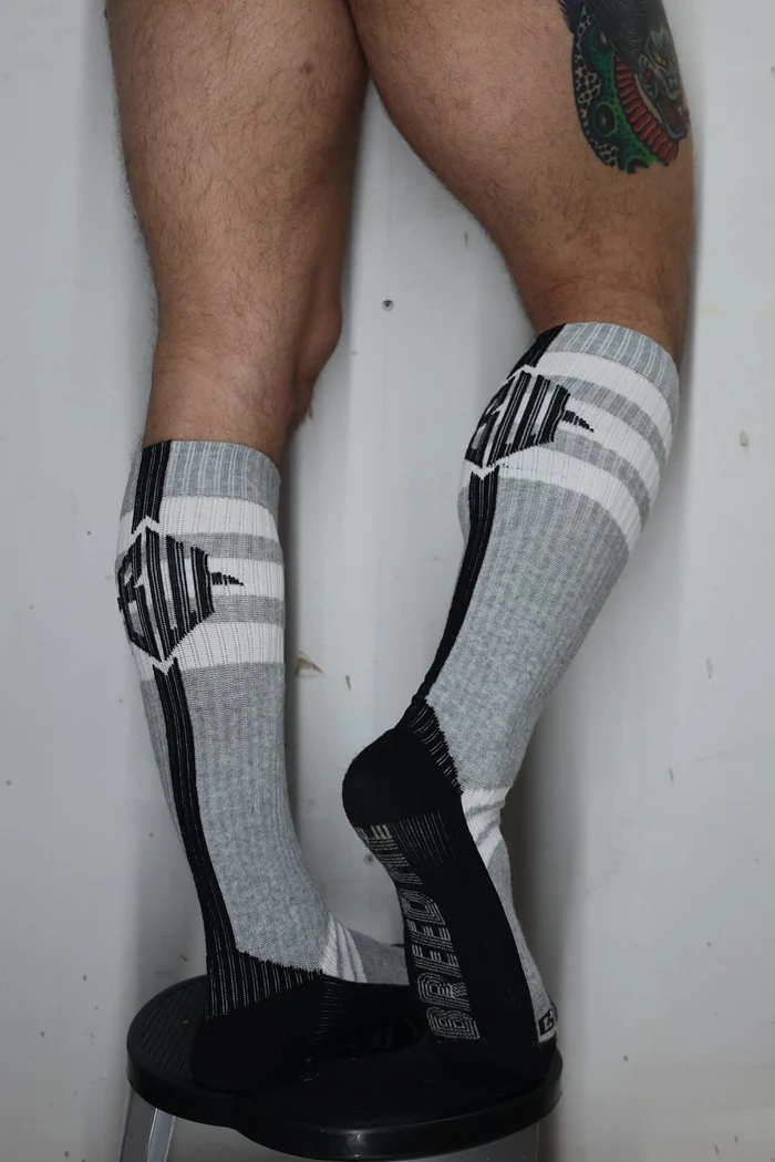 BREEDWELL RETRO REMIX SOCKS - GRAY