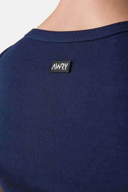 AWRY RIBBED TANK - NAVY