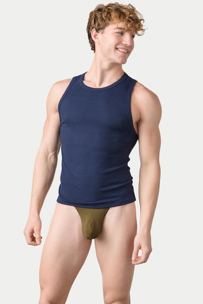 AWRY RIBBED TANK - NAVY