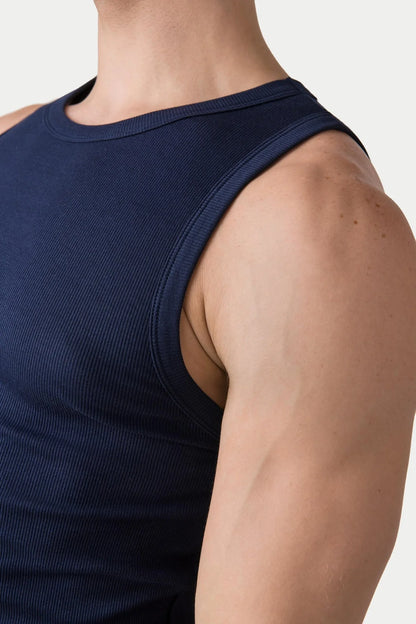 AWRY RIBBED TANK - NAVY