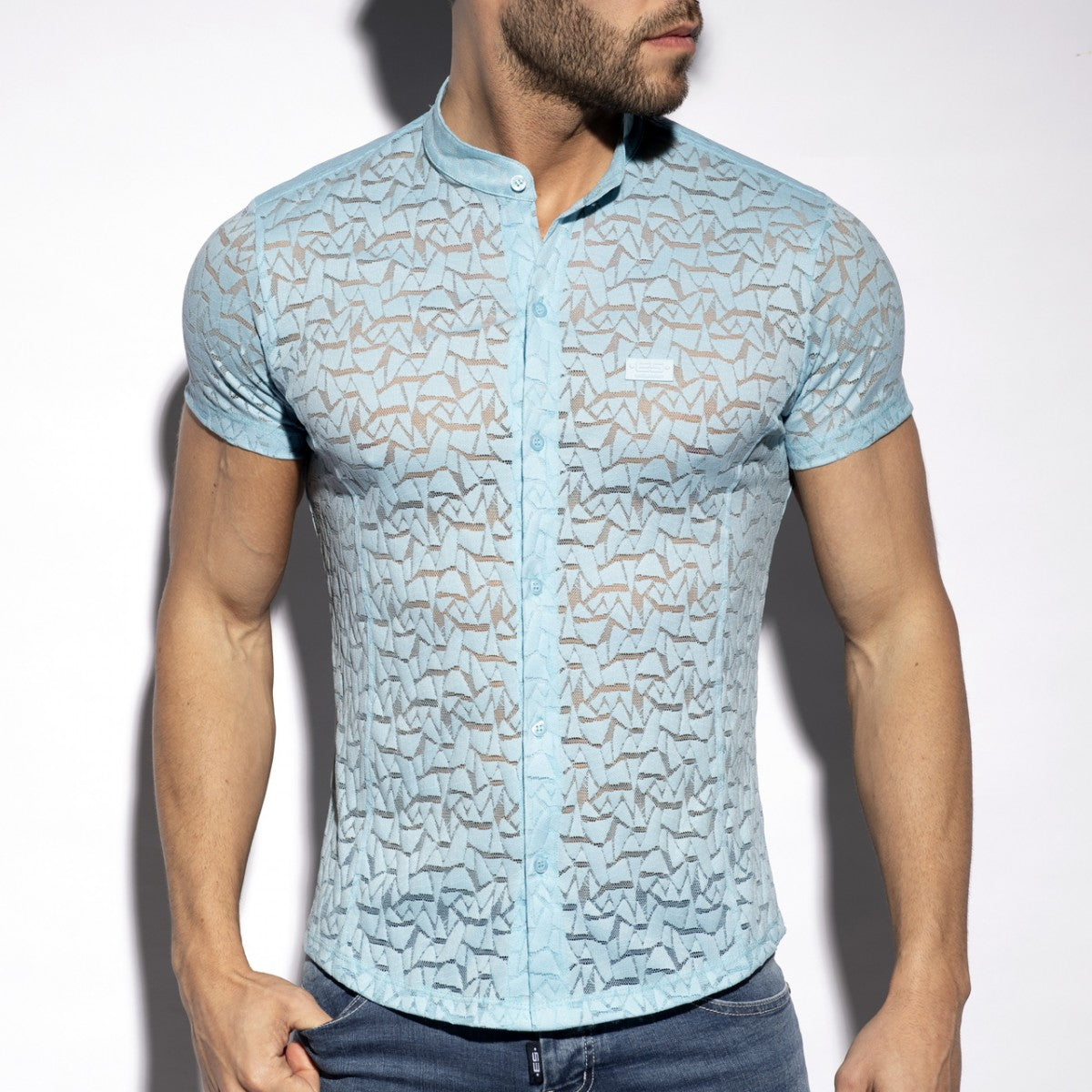ES SPIDER SHORT SLEEVE SHIRT - SKY BLUE