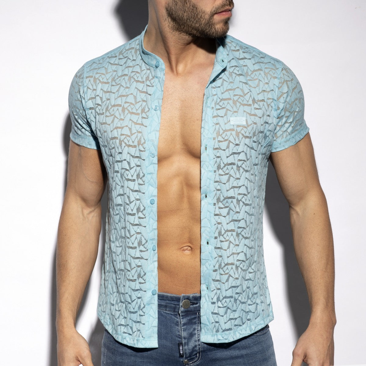 ES SPIDER SHORT SLEEVE SHIRT - SKY BLUE