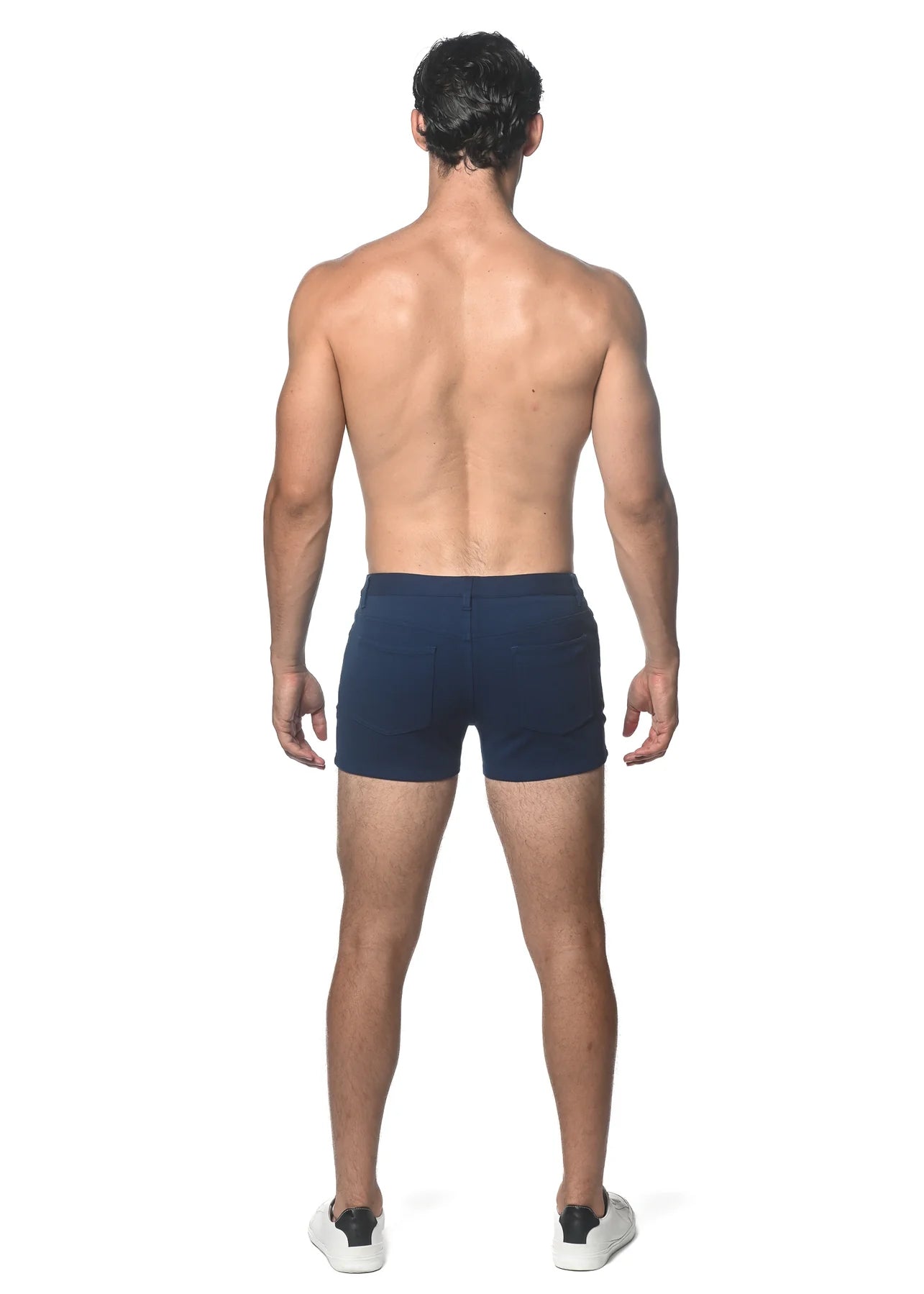 ST33LE 3” STRETCH KNIT JEAN SHORTS PEACOAT