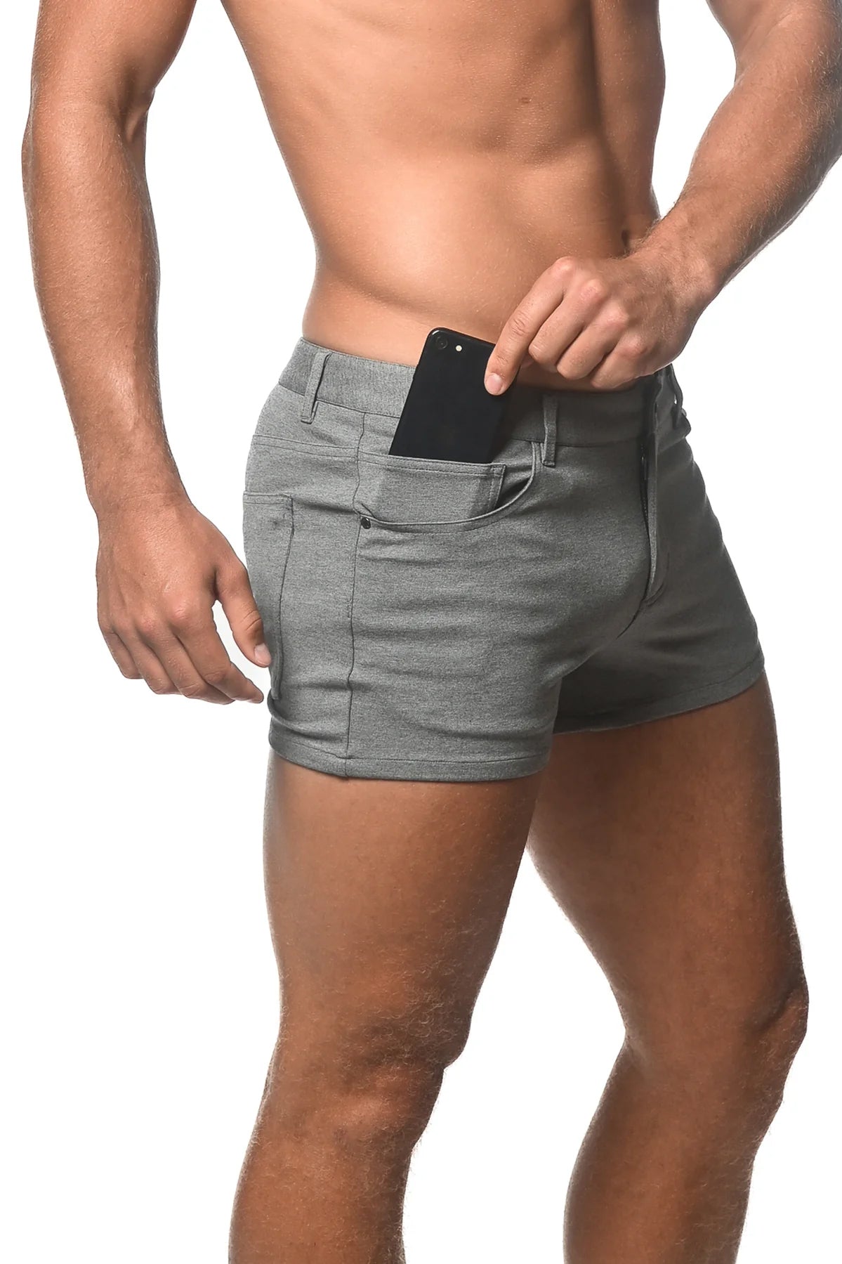 ST33LE 3” STRETCH KNIT JEAN SHORTS LUNAR