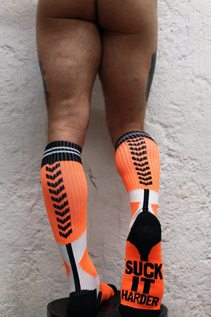 BREEDWELL SUCKER SOCKS - NEON ORANGE
