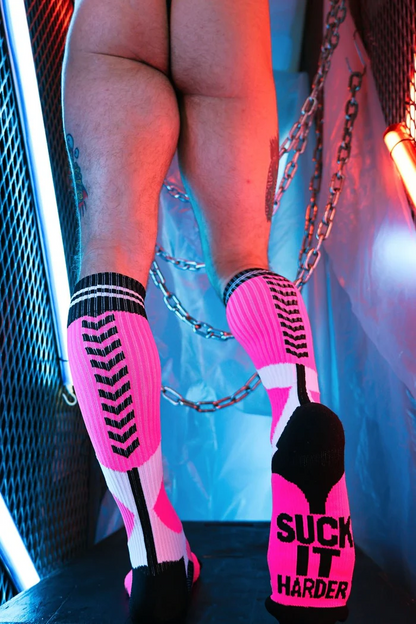 BREEDWELL SUCKER SOCKS - NEON PINK