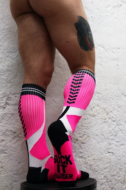 BREEDWELL SUCKER SOCKS - NEON PINK
