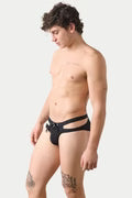 AWRY SURGE SPLIT SWIM BRIEF - BLACK
