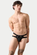 AWRY SURGE SPLIT SWIM BRIEF - BLACK