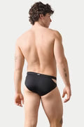 AWRY SURGE SPLIT SWIM BRIEF - BLACK