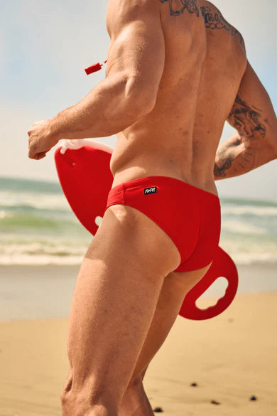 AWRY SURGE SWIM BRIEF - RED