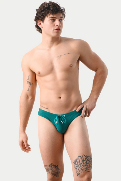 AWRY SURGE SWIM BRIEF - TEAL