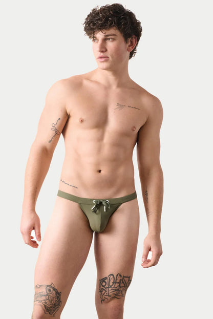 AWRY SURGE SWIM THONG - ARMY GREEN
