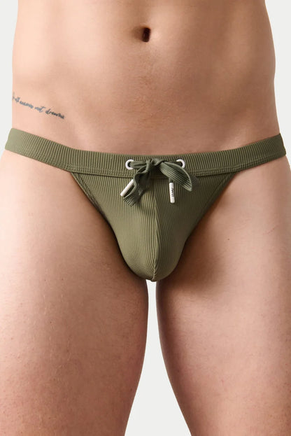 AWRY SURGE SWIM THONG - ARMY GREEN