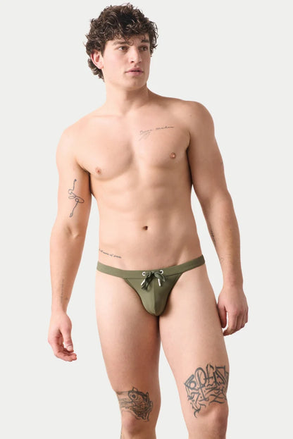 AWRY SURGE SWIM THONG - ARMY GREEN