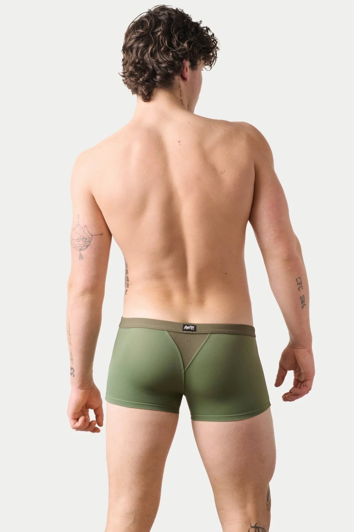 AWRY SURGE SWIM THONG TRUNK - ARMY GREEN