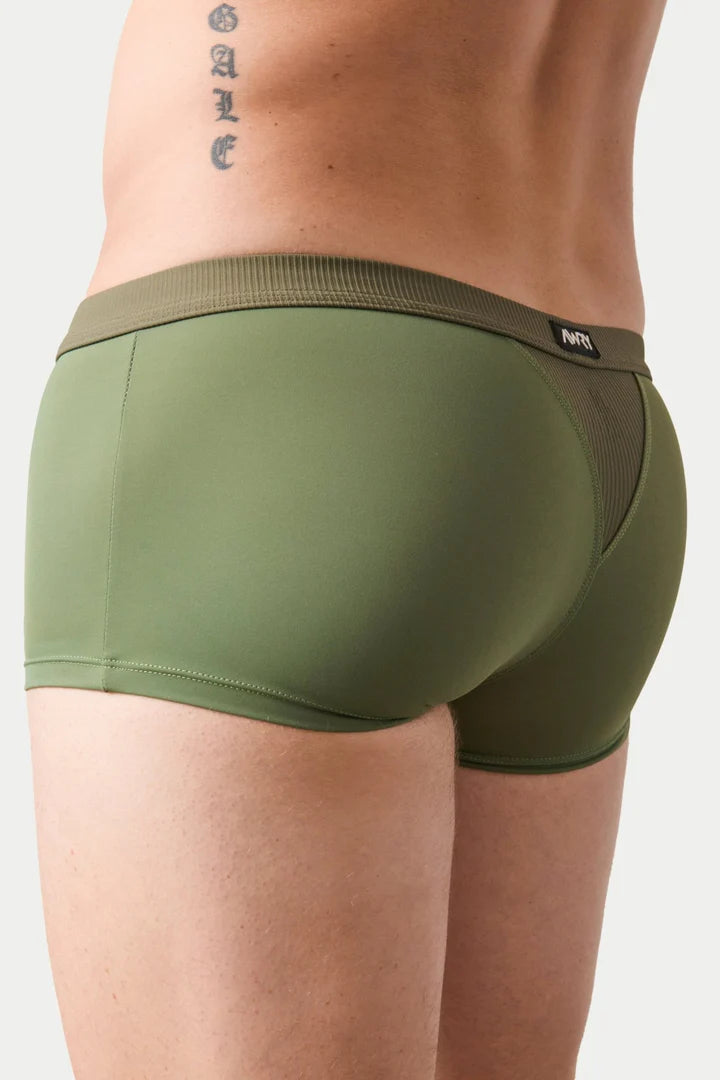 AWRY SURGE SWIM THONG TRUNK - ARMY GREEN