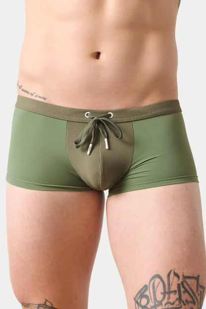 AWRY SURGE SWIM THONG TRUNK - ARMY GREEN