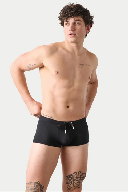 AWRY SURGE SWIM THONG TRUNK - BLACK