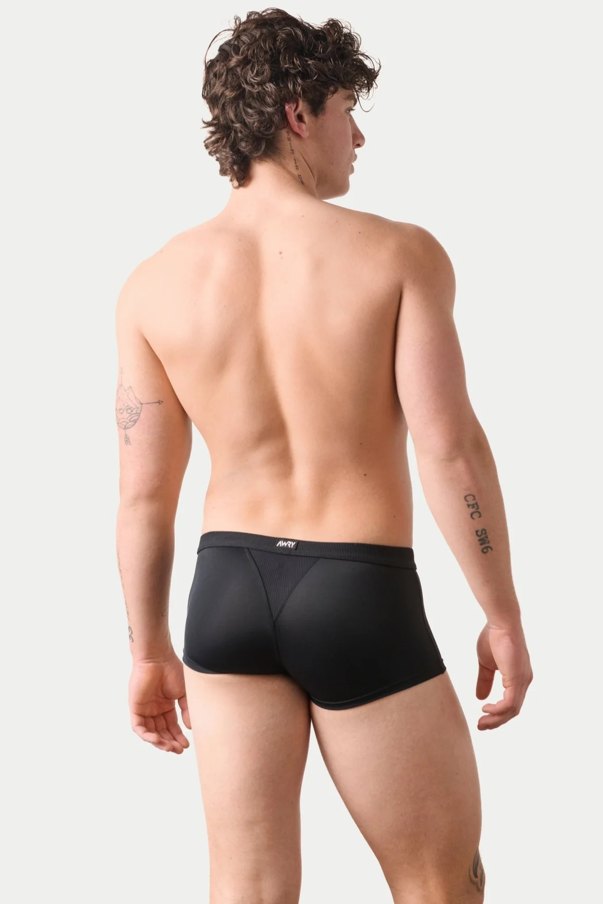 AWRY SURGE SWIM THONG TRUNK - BLACK