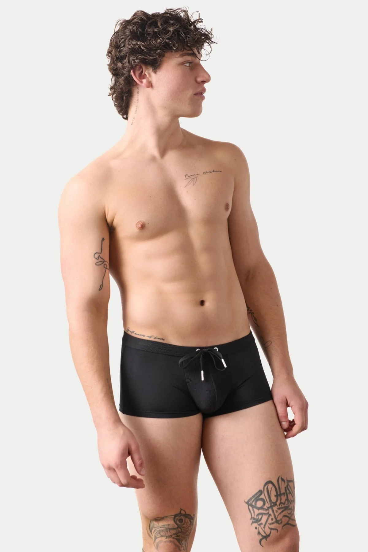 AWRY SURGE SWIM THONG TRUNK - BLACK