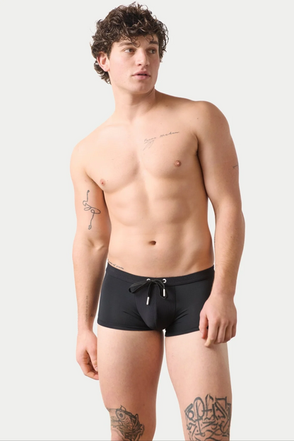 AWRY SURGE SWIM THONG TRUNK - BLACK