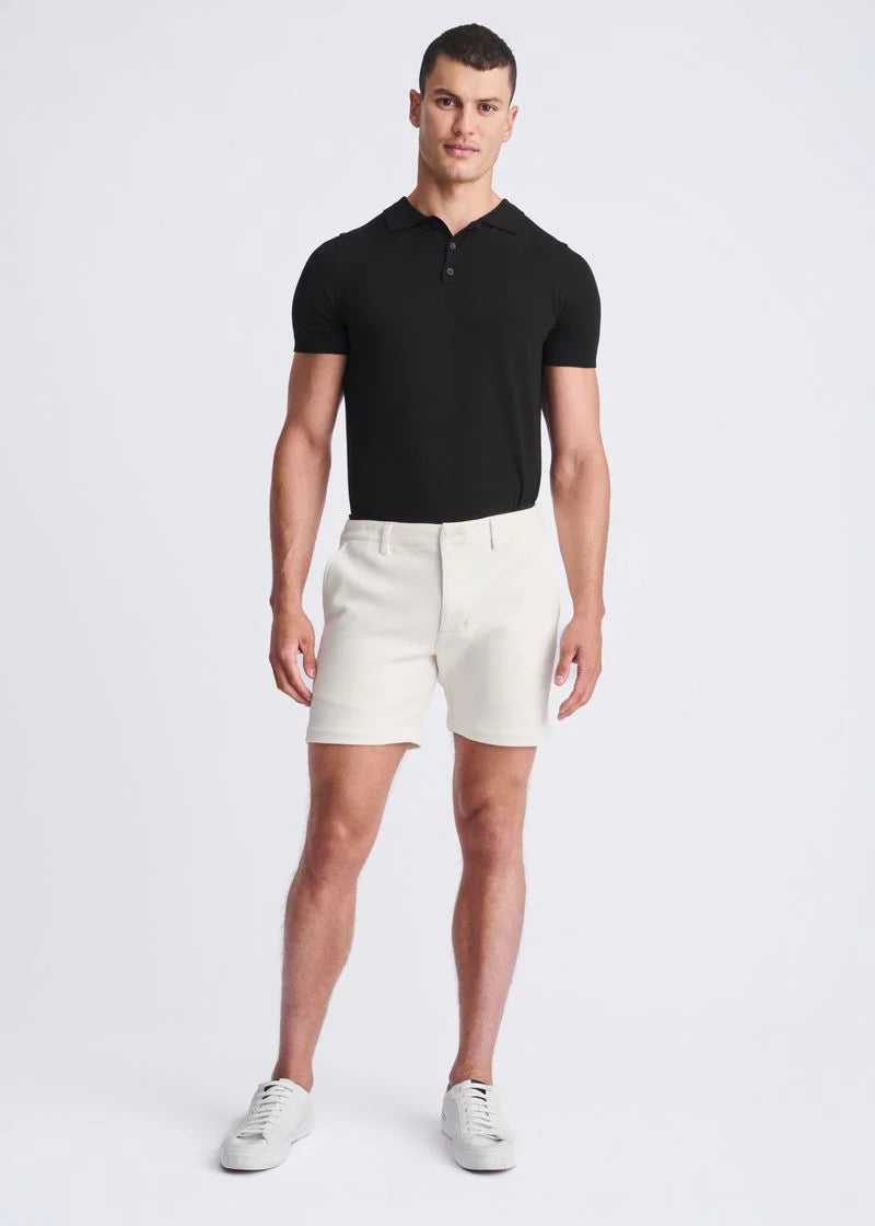 POSTMARC 6" TEXTURED STRETCH KNIT CHINO - PARCHMENT