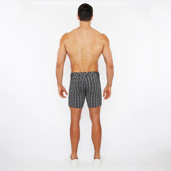 ST33LE 5" SHORTS JACQUARD SWIRLS BLACK/ GREY