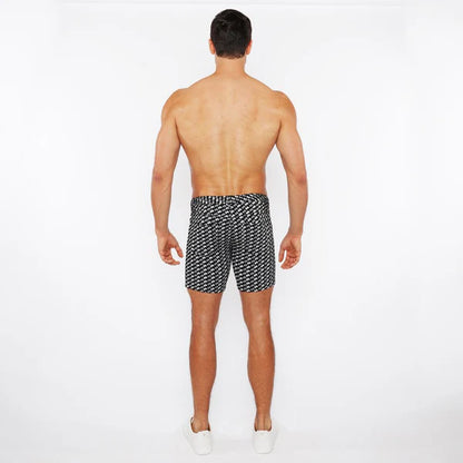 ST33LE 5" SHORTS JACQUARD SWIRLS BLACK/ GREY