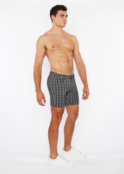 ST33LE 5" SHORTS JACQUARD SWIRLS BLACK/ GREY